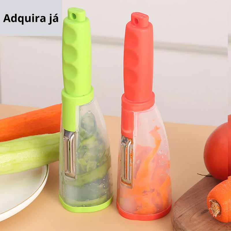 Descascador e Cortador de Legumes Super Easy + Brinde Amassador de Batatas Aço Inox